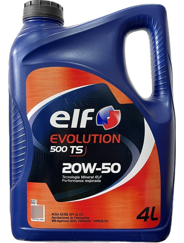 Aceite Para Motores Elf Evolution 500 Ts 20w50 - 4 Litros