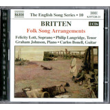 Cd Duplo Benjamin Britten Folk Song Arrangements