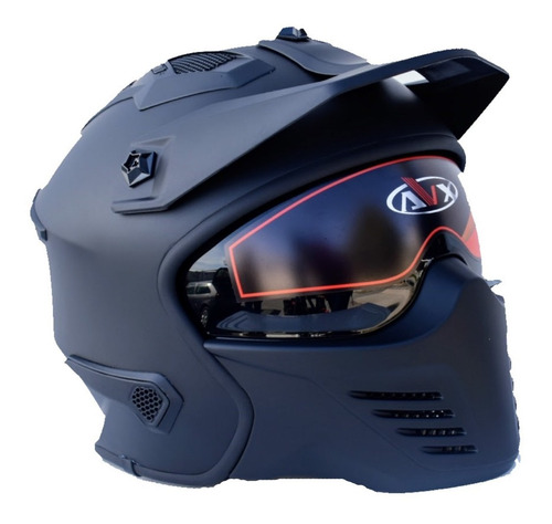 Casco Moto Abierto Avx Fs908 Negro Mate Avant Motos 