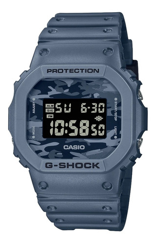 Reloj Casio Hombre G-shock Dw-5600ca-2d Camu Blue Luz