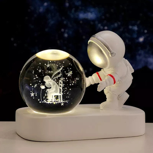 Creativa Bola De Cristal Estrella Astronauta Luz Ambiental