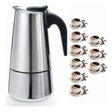 Cafeteira Italiana Inox Premium 9 Xicaras Café Expresso