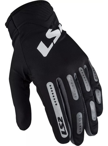 Guantes Moto Cortos Ls2 Bend Palma Reforzada Color Negro 