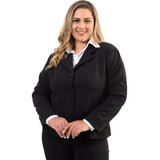 Blazer Forrado Plus Size Dress Code Secretária Recepcionista