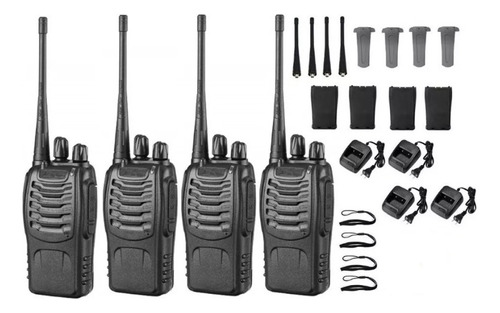 Radio Walkie Talkie Baofeng Bf-888s Uhf X4 Bateria 2800m Ah