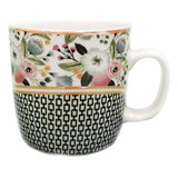 Taza De Cerámica Jarro Mug Cafe Diseño Flores M4 - Sheshu Color Mod2