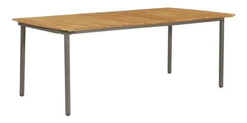 Mesa De Jardín 78.7 X39.4  X28.3 Madera De Acacia Y Acero