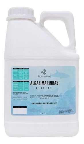 Fertilizante Grama Esmeralda Algas Marinhas 5 L Rende 1000 L