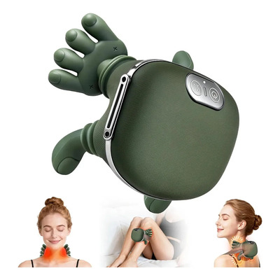 Masajeador Eléctrico Acupresión Portátil Para Cuello Y Hombros,biomimético Con Función De Calor,amasado 4d Para Tejido... Verde