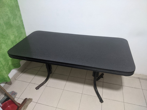 Mesa Comedor Tapa Madera Melamina Estructura Fierro Caño