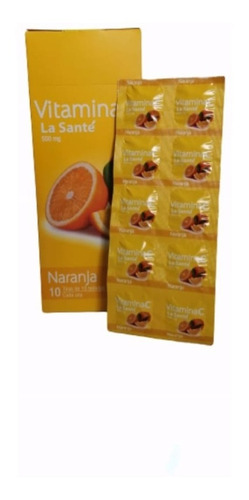 Vitamina C Naranja Caja X100 Tabletas 500mg Lasante 