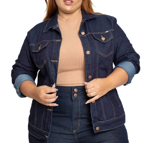 Jaqueta Casado Feminino Plus Size Botoes