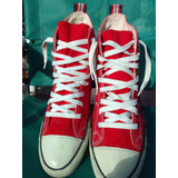 Zapatillas Topper Usadas, Bota Tipo Basquet. Color Roja 