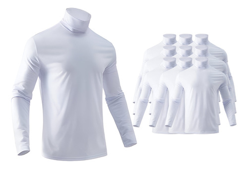 Pack 9 Polera Termica Primera Capa Camiseta Polar Cuello 