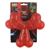 Juguete Hueso Triple Indestructible Para Perro Xtreme Color Rojo