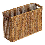 Cesta De Revistas De Estilo Japonês Que Organiza Rattan De P