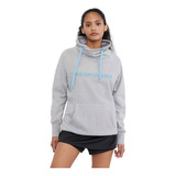 Polerón Mujer Deportivo Cuello Tortuga Gris Corona