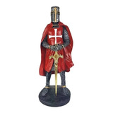 Cavaleiro Templário Medieval Vermelho Decoração 