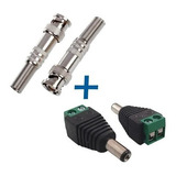 Kit 10 Conectores Bnc Com Mola + 5 P4 Macho Com Borne Plug