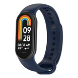 Pulseira Silicone Esportiva Lisa Para Xiaomi Mi Band 8 Cor Azul-marinho