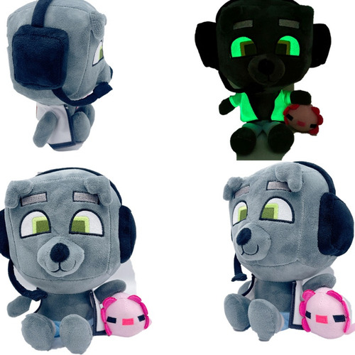 Bobicraft Gitd W-olf P-lush Peluche Lobo Con Luces .