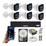 Kit Segurança Cftv 6 Câmeras Fullcolor 1080p  Dvr Intelbras 