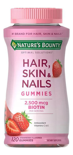 Hair Skin Nails Gummies Natures Bounty 120pc Gomitas