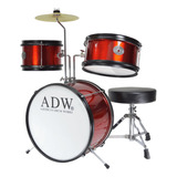 Adw Batería Junior Ads303 Drum Set Rojo