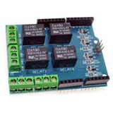 Shiel Relee Para Arduino Uno Mega 4 Relays 5v 3a Microcentro
