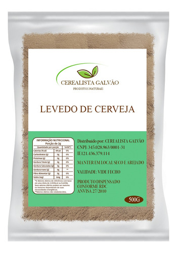 Levedura Levedo De Cerveja 500g Alta Qualidade Promoção