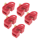 5pcs Bloqueo De Interruptor De Circuito Universal Rojo Con