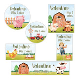 Kit 144 Stickers Animales Granja Campo Troquelados Candy Bar