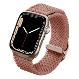 Correa Tejida Apple Watch Series 45/44/42 Mm Aspen Rosa Uniq