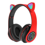 Fone De Ouvido Bluetooth Sem Fio Cat Claw Rgb Com Microfone,