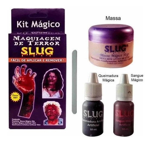 Kit Slug Maquiagem Terror/halloween