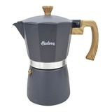 Cafetera Aluminio Hudson Estilo Italiano 9 Pocillos Gris