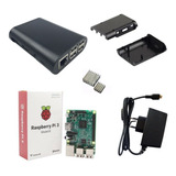 Kit Raspberry Pi3 Model B Fonte Case Dissipador Hdmi