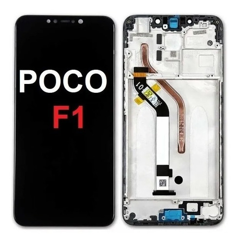 Tela Frontal Display Lcd Compatível Pocophone F1 Com Aro