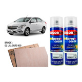 Tinta Automotiva Spray Prata Escuna Gm + Verniz 300ml