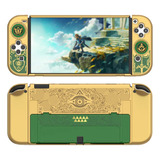 Capa Case Proteção Zelda Joycon + Grips Para Switch Oled