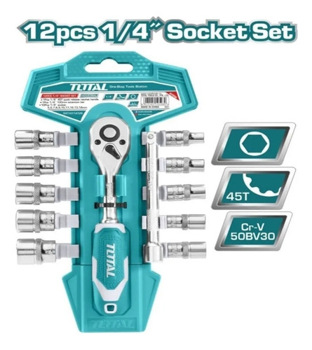 Juego De Copas Ct 1/4 5-14mm 12 Piezas Total Tht14114126