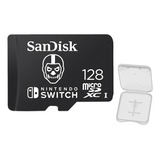 Cartão De Memória Sandisk 128gb P/nintendo 100mbs +case