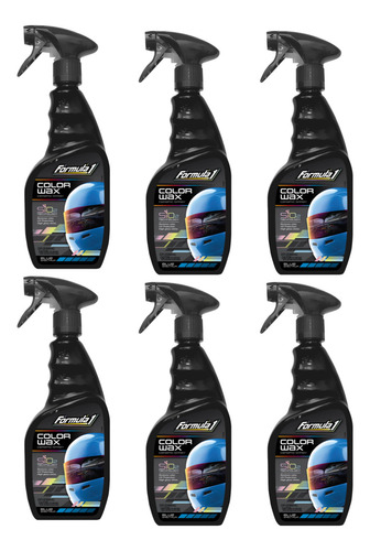 6 Pz Cera Spray Ceramico Para Auto Azul Alto Desempeño F1