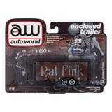 Enclosed Trailer Reboque Rat Fink Rusty Auto World 1/64