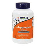 Triptofano L-tryptophan 500mg Now Foods 60 Cápsulas Vegetais