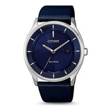 Reloj Hombre Citizen Eco Drive Bm7400-12l Wr 50m Ag. Ofi. M Color De La Malla Azul Color Del Bisel Acero Color Del Fondo Azul Oscuro