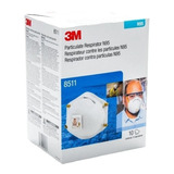 3m 8511 Barbijo Mascarilla Con Válvula N95 Caja 10 Unidades