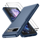 Funda Para Google Pixel 7a+2 Vidrios Protectores Azul