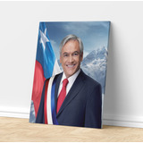 Cuadro Canvas 50x40 Cm Presidente Sebastián Piñera Echenique