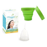 Copa Menstrual + Vaso Esterilizador Maggacup Silicona Verde